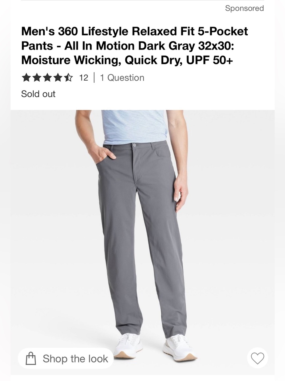 all in motion Men's Chinos in Dark Gray